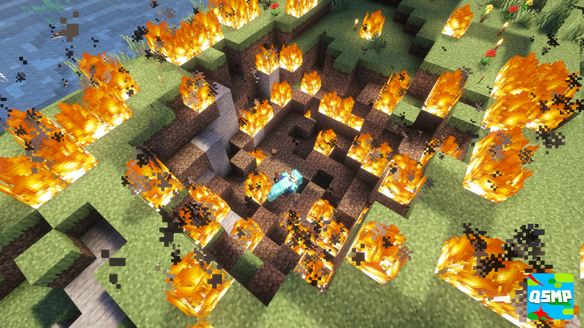 Tina's burning house