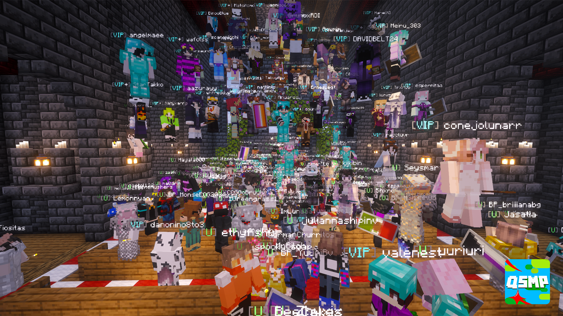QSMP wedding crowd